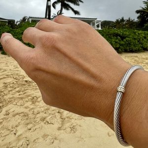💎 David Yurman Diamond Center Cuff Bracelet